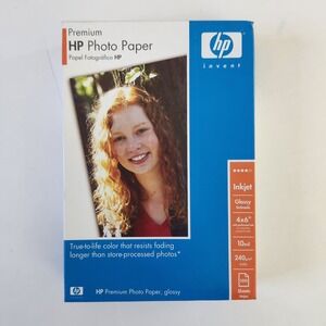 HP Premium Photo Paper 4x6 Glossy 100 Sheets Inkjet Q1990A - NEW & SEALED